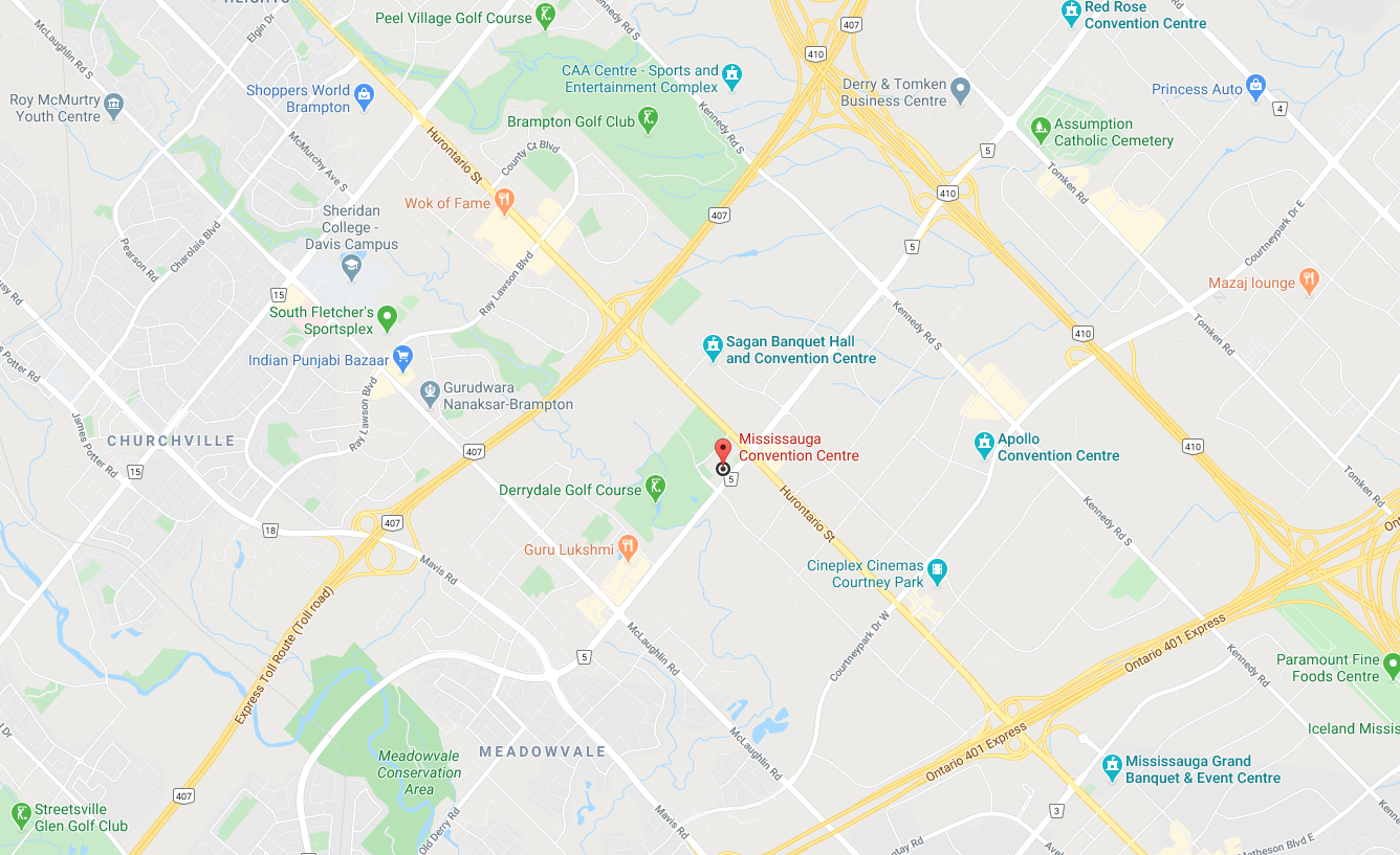 Direction to Mississauga Convention Centre